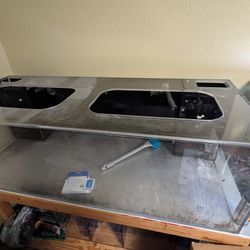 120 Gallon Custom Acrylic Aquarium With Sump Filter And Stand