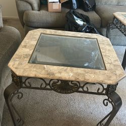 Coffee Table, Sofas, & End Tables