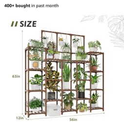 63” Indoor Plant Stand with Grow Lights | 16 Shelves | New in Box