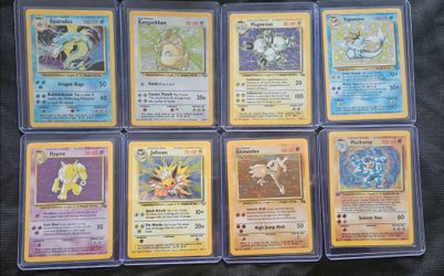 Pokemon TCG 1999 Base Set 8-Card Holo/Regular Lot Gyarados + More