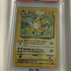 1999 Base Holo Raichu PSA 5 Pokemon