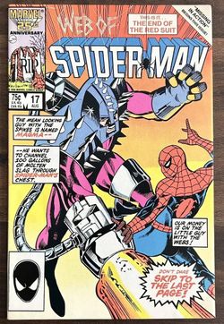 1986 Marvel The Web of Spider-Man #17 The End Of The Red Suit