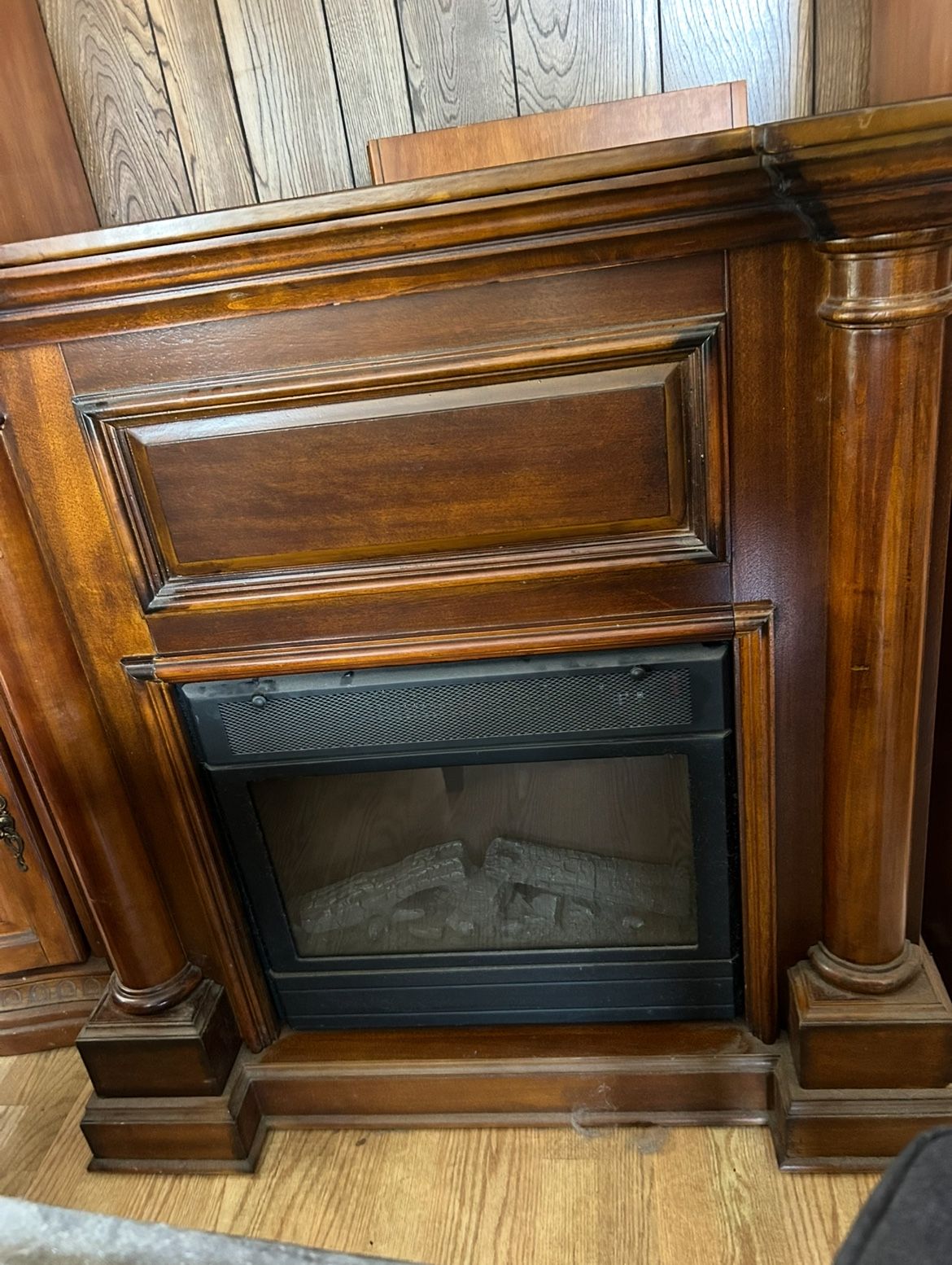 Walnut Electric Fireplace