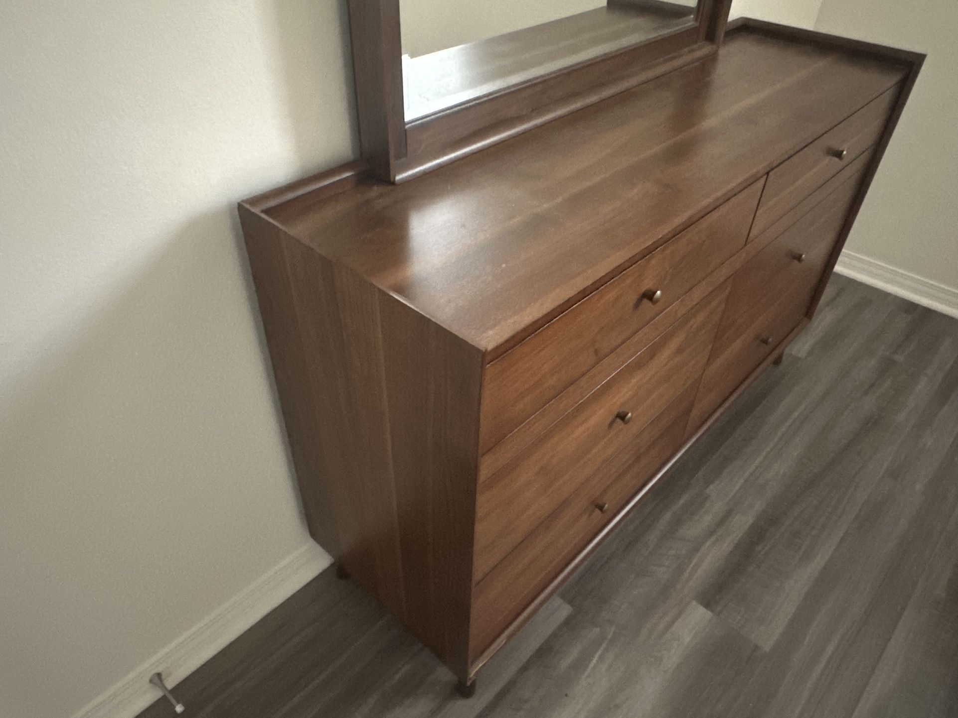 Brown Dresser with Mirror