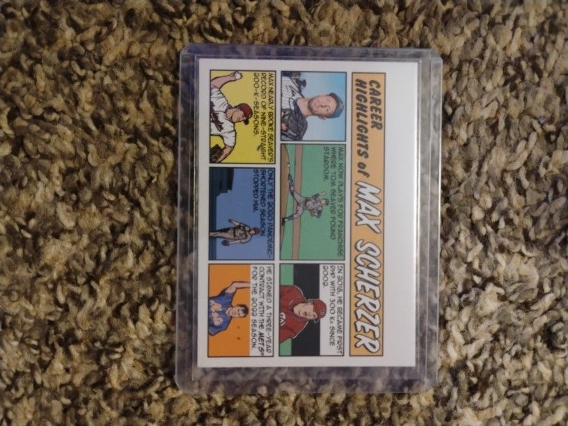 Max Scherzer Baseball COMIC trading card