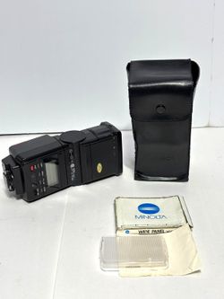Minolta Maxxum 4000AF Flash TTL Shoe Mount w/ Case & Wide Panel Tested Works
