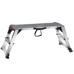 553*Folding Work Platform, 660 lbs Load Capacity, Aluminum Drywall Stool Ladder, Heavy Duty Work Bench w/ Non-Slip Feet, Ideal for Washing Vehicles, C