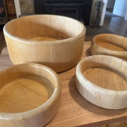 Wooden Salad Bowl Set