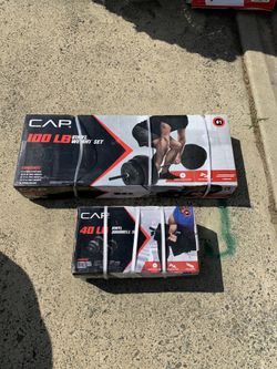 100 lb set and 40 lb set