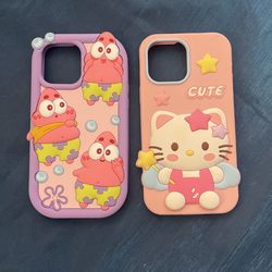 Patrick Star & Hello Kitty iPhone 12 & 13 Pro Max Cases