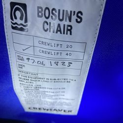  CREWSAVER BOSUNS CHAIR YACHT SAILING YACHTING Used