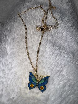 Gucci Vintage Enamel Butterfly Charm Zipper Pull -Signed 