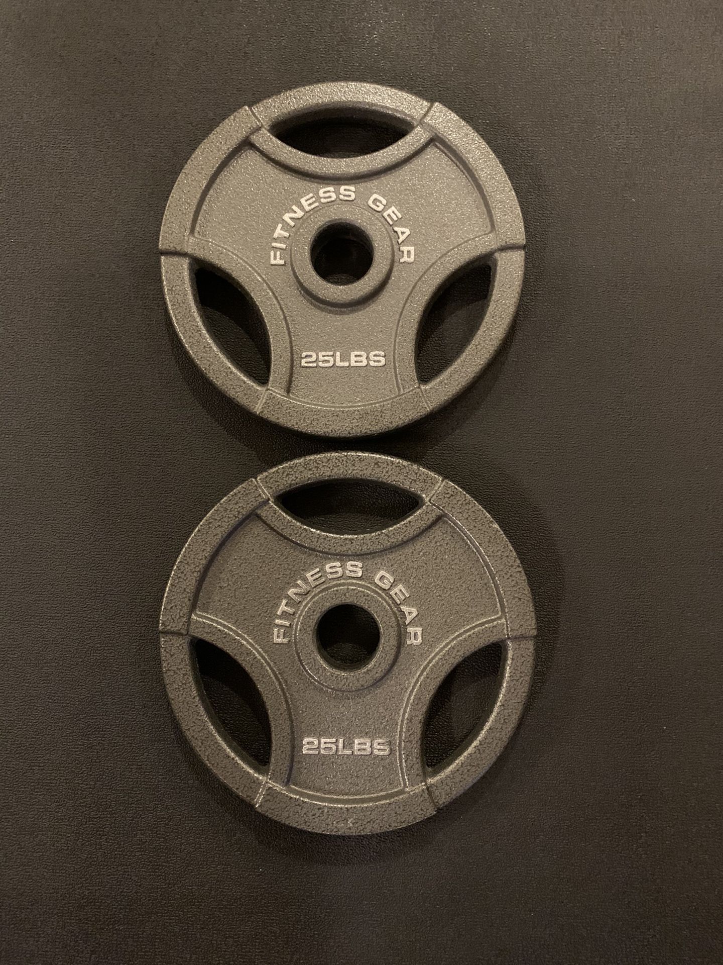 25 lbs Fitness Gear Olympic Weight Plates.