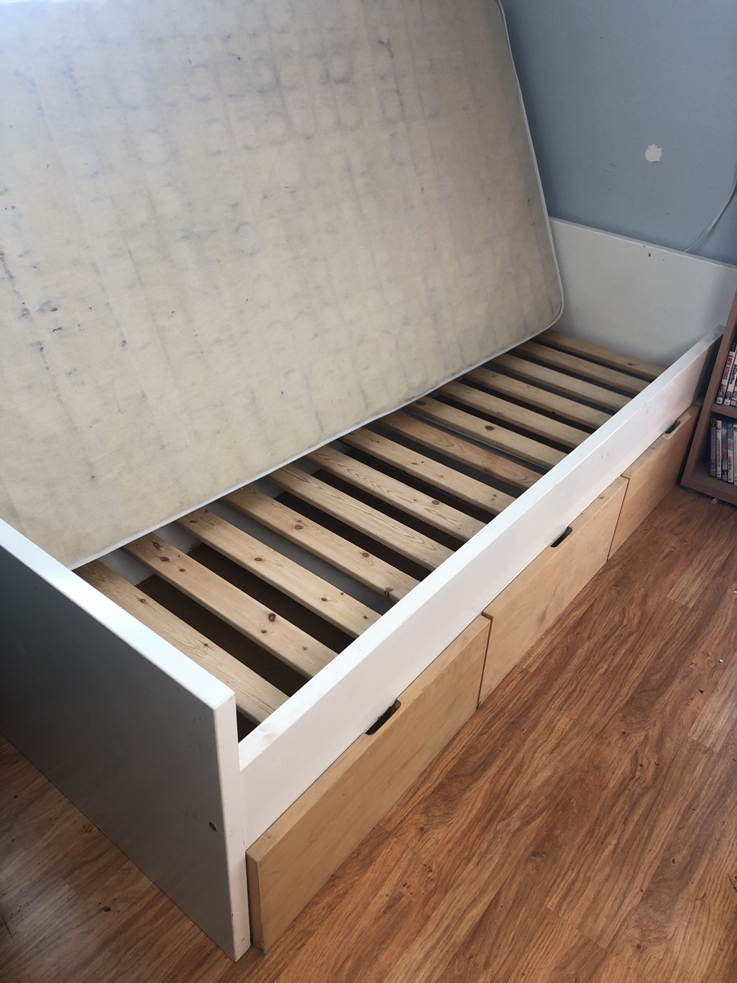 Twin Bed with Bin Storage Underneath