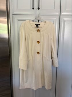 VTG Mary Frances Long Coat L cream Light-Weight