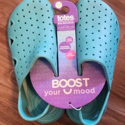 *Brand New* Kids Boys Girls Unisex Totes Sandals Shoes Sz 2 - 3 Teal Green