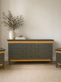 Charcoal grey rattan bedroom set