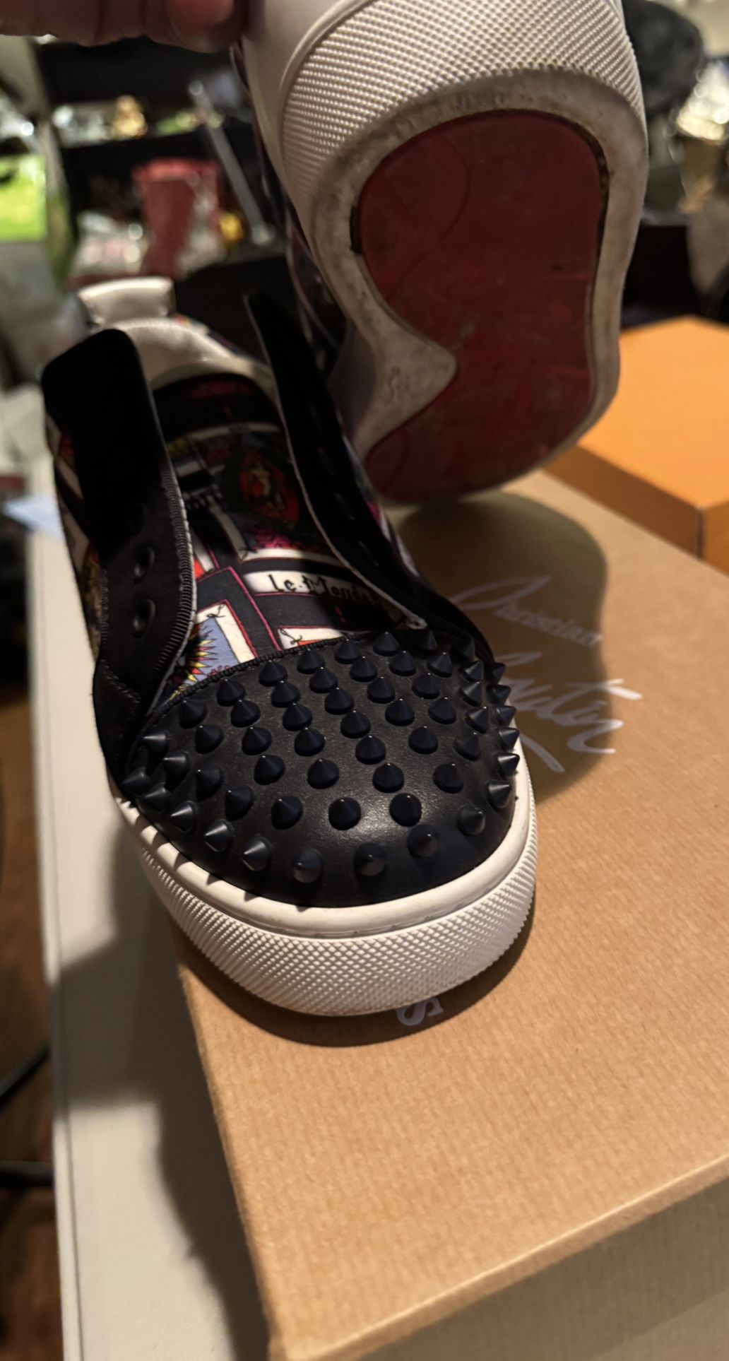 Christian Louboutin Louis Junior Spikes Orlato Flat