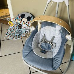 Baby Swing With Free Mickey Bouncer