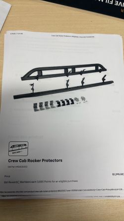 Crew cab rocker protectors