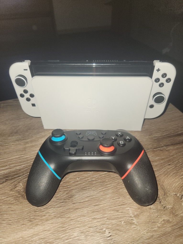 Nintendo Switch OLED and Controller