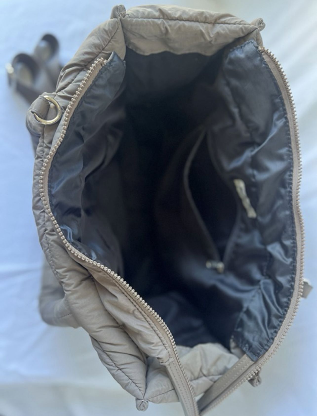 Thirty Years Drift Tote – Clay Brown Quilted Puffer Bag