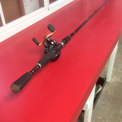 #2236 Bass Pro Shops Megacast Rod and Reel Baitcast Combo for Sale in  Alvin, TX - OfferUp
