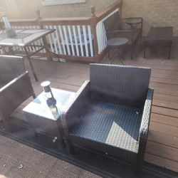 Wicker Patio Set With Cushions