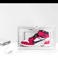 Unique Shoe Storage Box Container LED Light Levitating  Sneaker Display