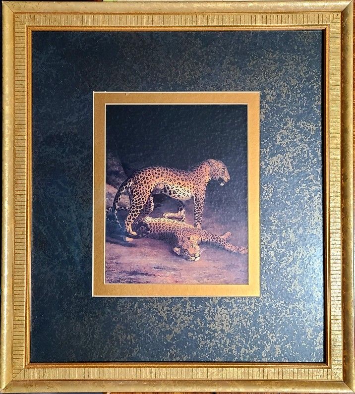 Awesome Gold Framed Cheetah Picture Selling For $14