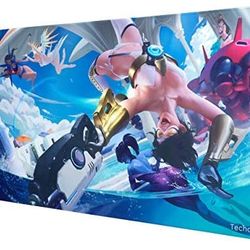 Techcare Overwatch Extended XXL Gaming Mouse Pad (35.4x15.7), Large Anime Mousepad,Non-Slip Rubber Base Waterproof Desktop Accessories Keyboard Mouse 