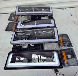 88-98 Chevy Gmc CK Obs Headlights Luces Micas Calaveras Faros Headlamps