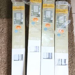 Brand New 4 Sets of Vinyl Cordless window blinds for sale. 