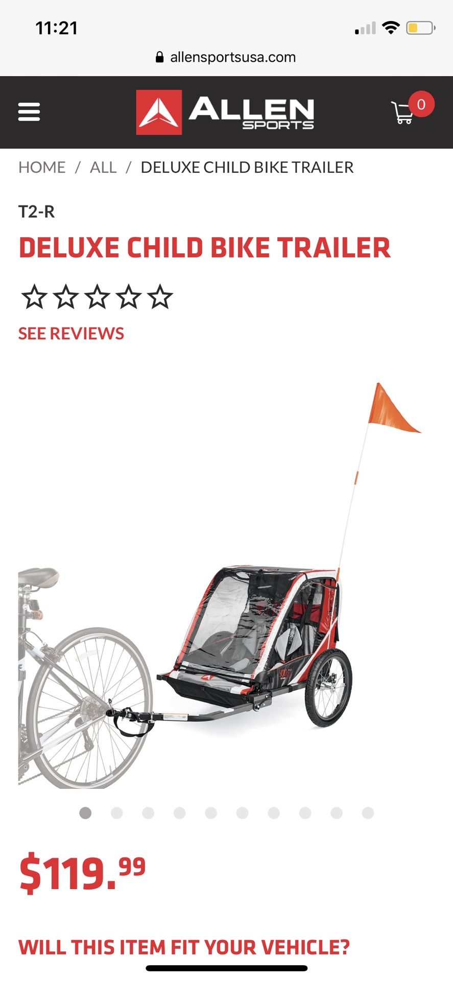 Deluxe child bike trailer