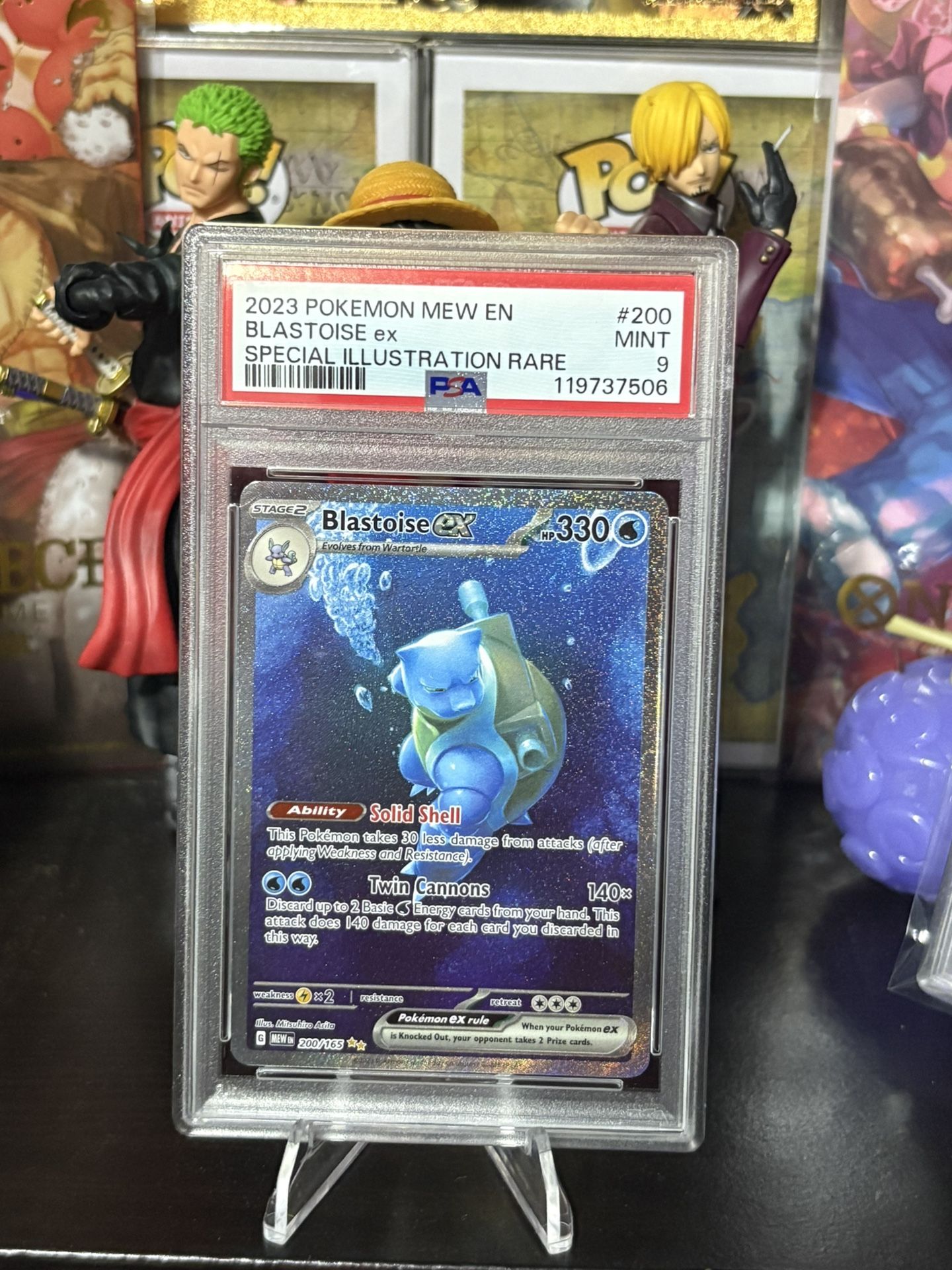 Blastoise EX Pokemon 151, PSA 9