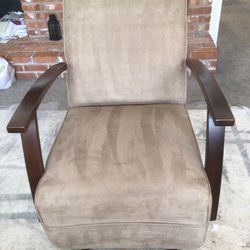 Taupe Microfiber Gliding Rocking Chair