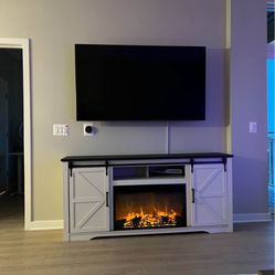 70 INCH TV STAND WITH FIREPLACE