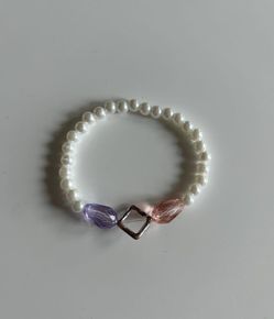 Elegant Pearl Bracelet with Colorful Accent Beads Unique Handmade Jewelry