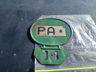 Vintage license plate topper original military Police