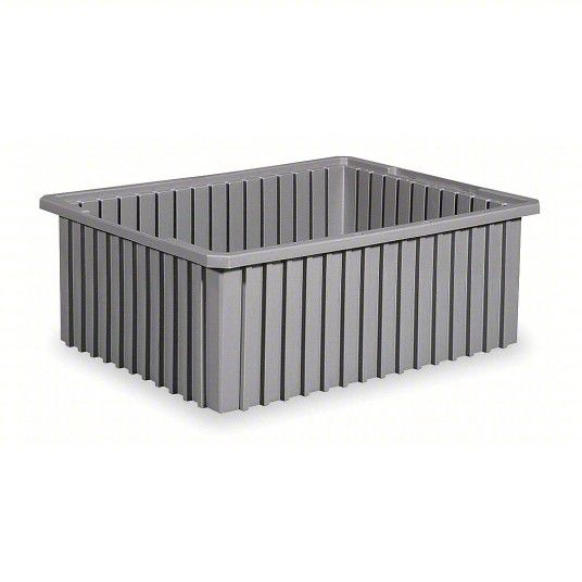 AKRO-MILS Divider Box Plastic Container Bin Tote WITH LID