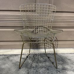 Vintage Knoll Bertoia Style Wire Chair Mid Century Mcm
