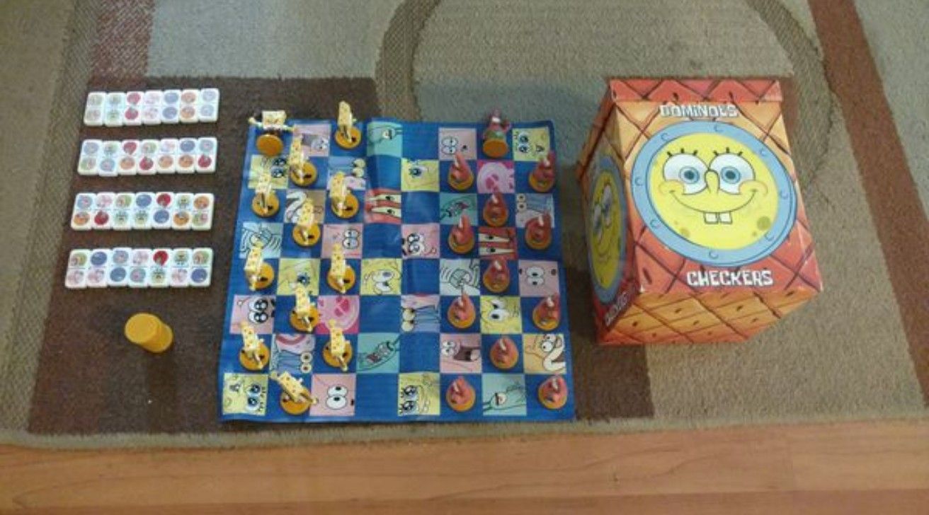 SpongeBob Collection (games), M&M Dispenser, and Christmas Table Cloth (Michele's Stuff)