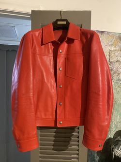 Tom Ford red leather jacket