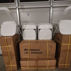 White Folding Chairs Comseat Brand 