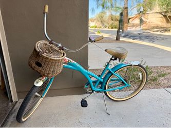 Phat Cycles "Mahalo" Hawaiian Beach Cruiser – Nantucket Basket, Simulated Cork Seat/Grips & Bell!