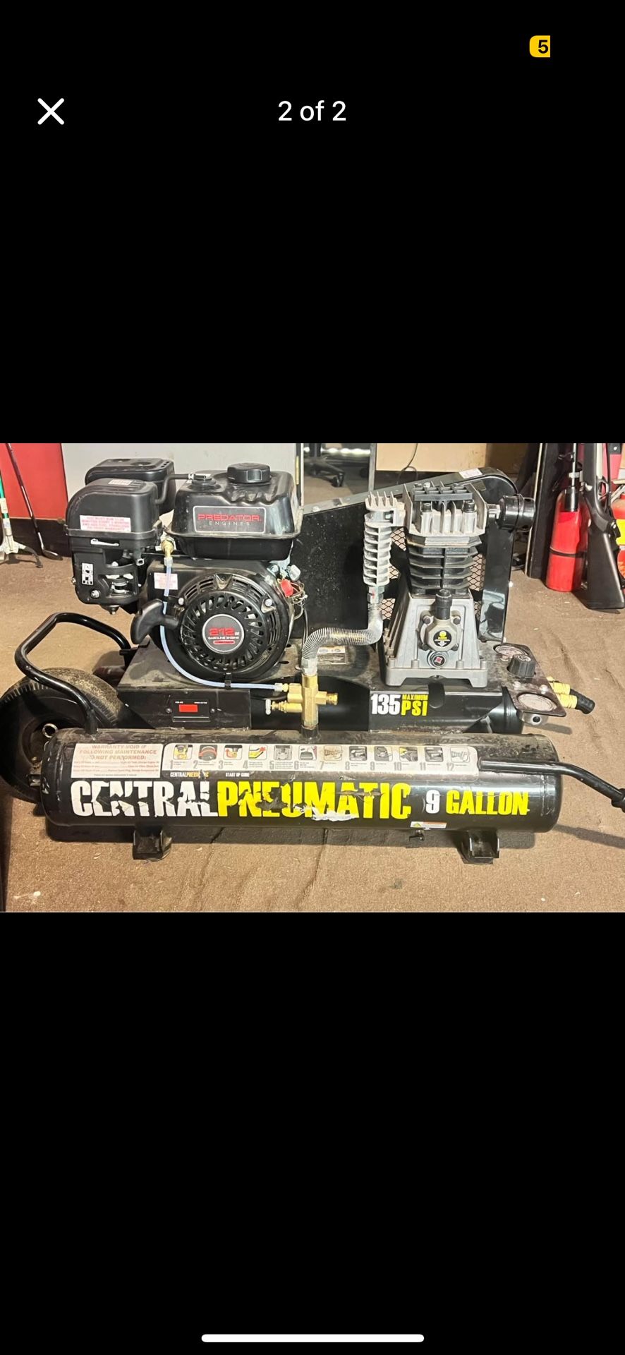 Central Pneumatic 9 Gallon Air Compressor