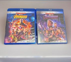 Marvel Avengers Infinity War DVD + Endgame Blu-ray Digital Lot MCU Superhero Mov