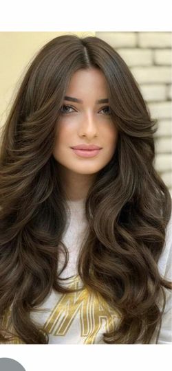 Synthetic Hair Extension 4PCS Thick Hairpieces Clip In Long Wavy Hair Extensions Chestnut Brown 20 Inch  #145