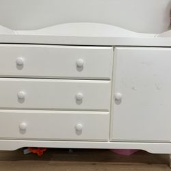 White Dresser Changing Table 