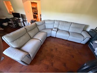 Homelegance Reclining Sectional Sofa – 3 Recliners, Freshly Upholstered, Excellent Condition